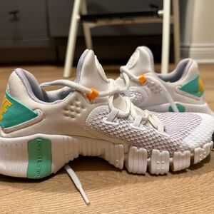 Nike White and Teal Athletic Shoes